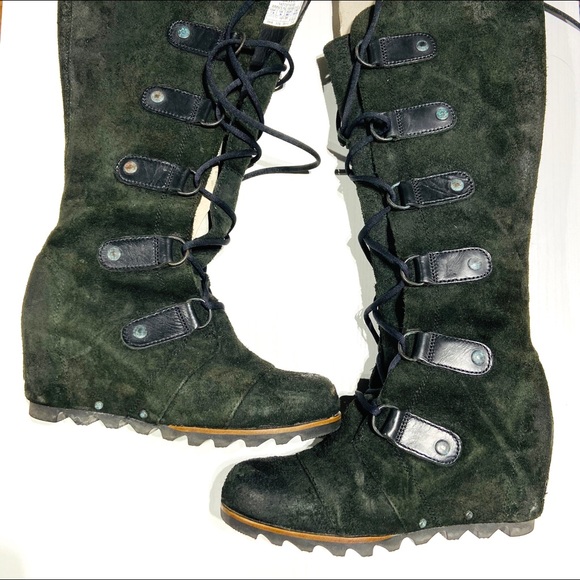 Sorel Shoes - Sorel Joan of Arctic wedge leather knee high boots